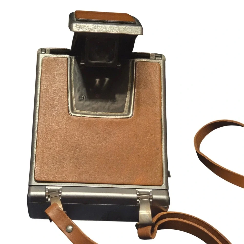 Polaroid SX-70 Alpha 1 Land Camera 1977 Tan Leather Silver Vintage Instant SLR